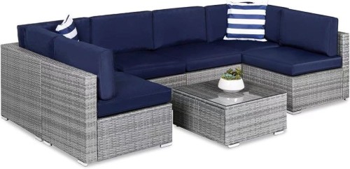 Round Rattan Sofa Six-Piece Set